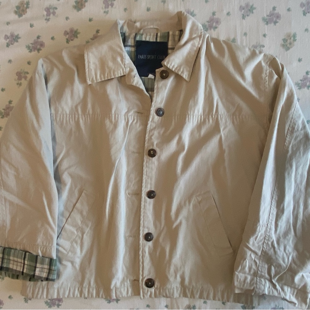 Women's Light Beige Button-Front Jacket